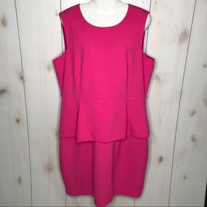 Calvin Klein Pink Peplum Sleeveless Dress